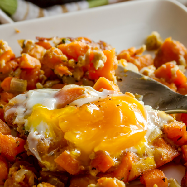 Sweet Potato Hash with Eggs