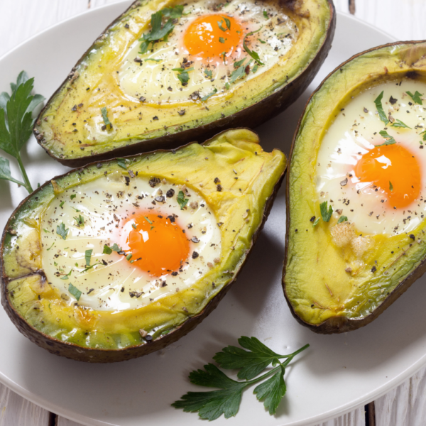 Avocado egg bake