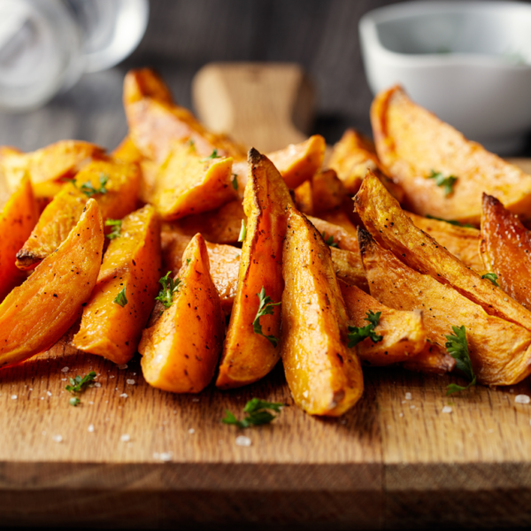 Sweet Potato Wedges with Eggs